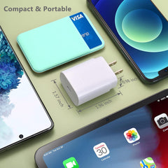 USB C Charger Block,  25W Super Fast Charger Type C Charging Block Compatible Iphone 15/14/13 Pro/12 Mini/11 Pro Max/Xs/Xr/Se/Ipad Pro, Samsung S23/S22 Ultra/S21 Plus/S20 FE-3 Pack White