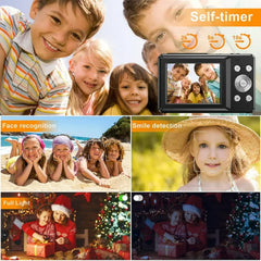 1080P Digital Camera 44MP 16X Digital Zoom Compact Point and Shoot Camera Portable Small Camera Starter Camera for Teens Students Boys Girls Seniors