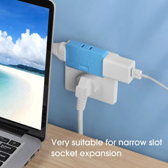 3-Port Rotatable US Plug Adapter – Compact Power, Anywhere You Go