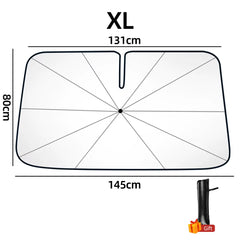SunShield 360 – Rotatable Umbrella-Style Car Windshield Sunshade with UV & Heat Protection