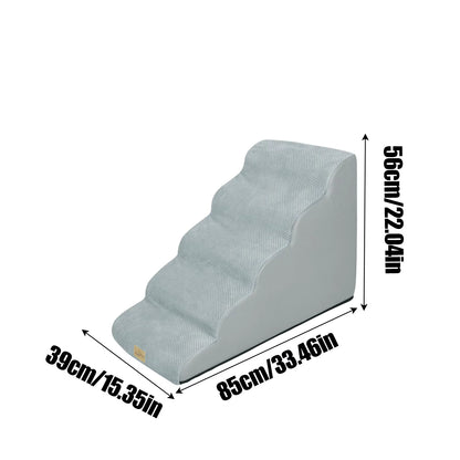 PetEase Stairs – Removable Cover Pet Training Stairs with 3, 4, 5 Steps for Beds, Sofas, Cats, and Dogs
