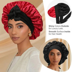 SilkEase Satin Hair Cap – Double-Layer Silk-Like Satin Cap for Hair Protection and Comfort